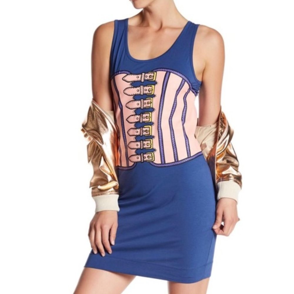 Love Moschino T-Shirt Dress Corset Graphic